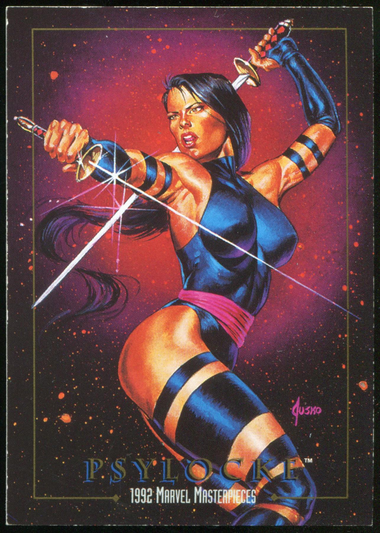 1992 Fleer Marvel Masterpieces Promos 3 Psylocke (Wizard