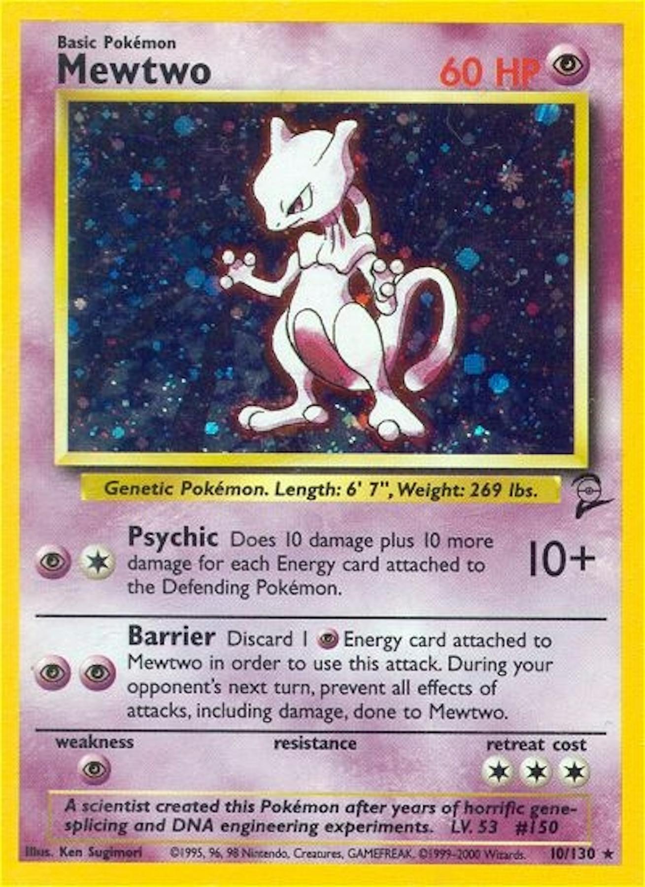 Pokemon Base Set 2 Single Mewtwo 10 130 DA Card World pokemon-base-set-2-single-mewtwo-10-130-da-card-world