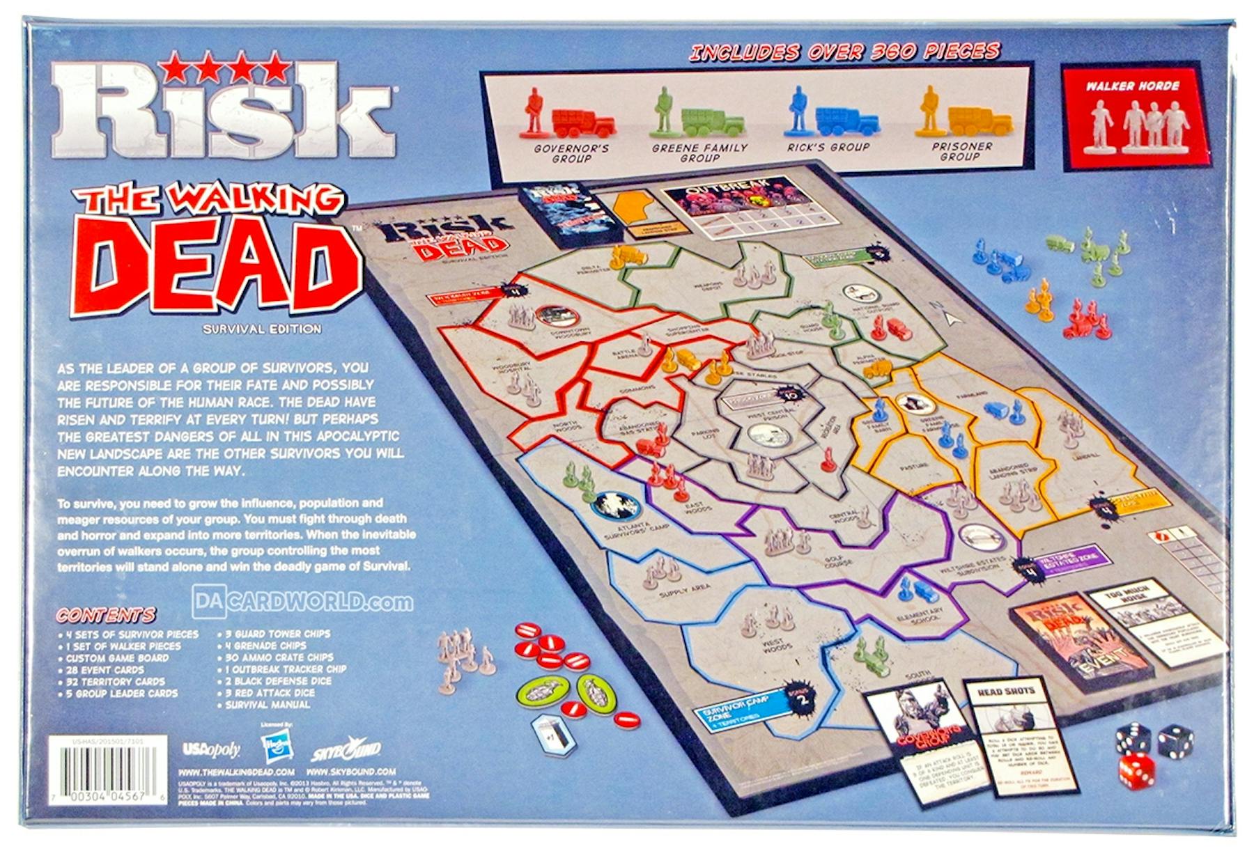 Risk The Walking Dead Survival Edition Board Game USAopoly Risk The Walking Dead Survival Edition Board Game USAopoly